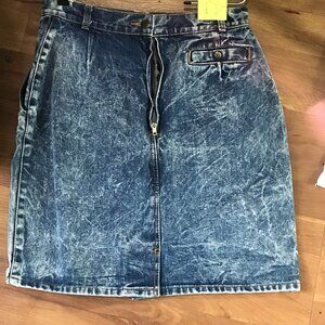 Vintage 80's Denim Midi Skirt-Size 34 which is 14
